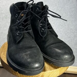 Timberland 10710 6-Inch Premium Boys 3 Black Leather Waterproof Boots